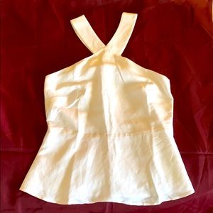 White Linen Top by Ann Taylor